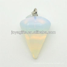 Natural 6 Side Cone Forma Opal Colgante colgante de piedra semi preciosa
